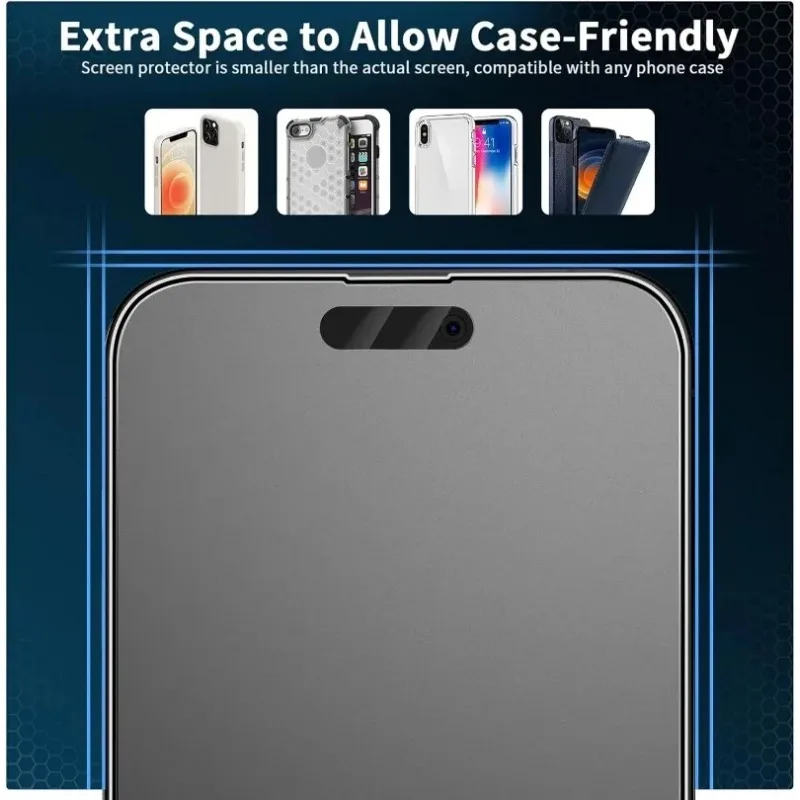 3 piezas Protector de pantalla mate antihuelle para iPhone 17 Pro Max 15 14 16 11 12 13 Mini XR X Xs 7 8 Plus 17 Air 4