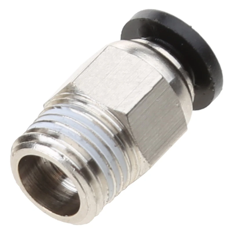 F3KE Push In Quick Fitting Connector PC4-01 Male Straight Pneumatic PTFE J-Head