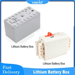 MOC Rechargeable Lithium Battery Box Multi-function Power Up Tool Car Train Motor Speed Adjust Control for Building Blocks 8878