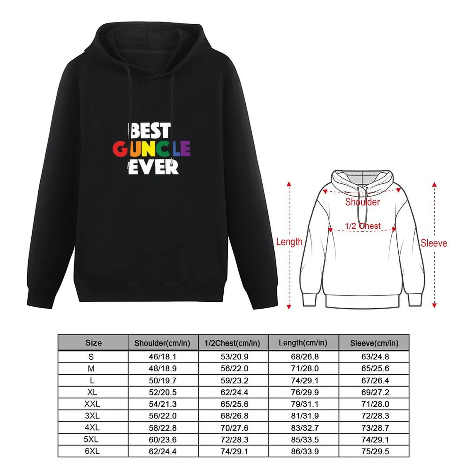 Best Uncle Ever - Funny Gift for Gay Uncle - Guncle Hoodie mens clothes autumn men's sweat-shirt man hoodie