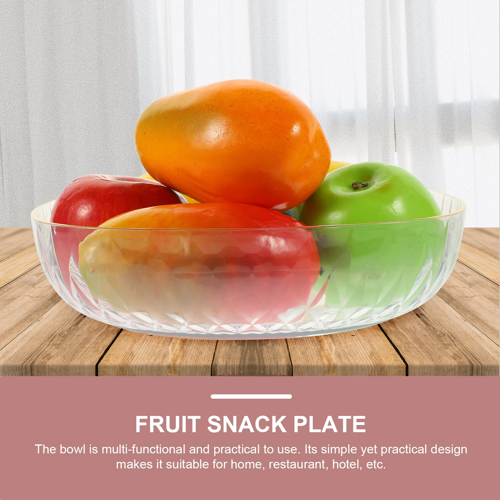 

Fruit Tray Reusable Plastic Kitchen Fruits Container Gadgets Salad Dessert Food Storage Bowl Container Modern