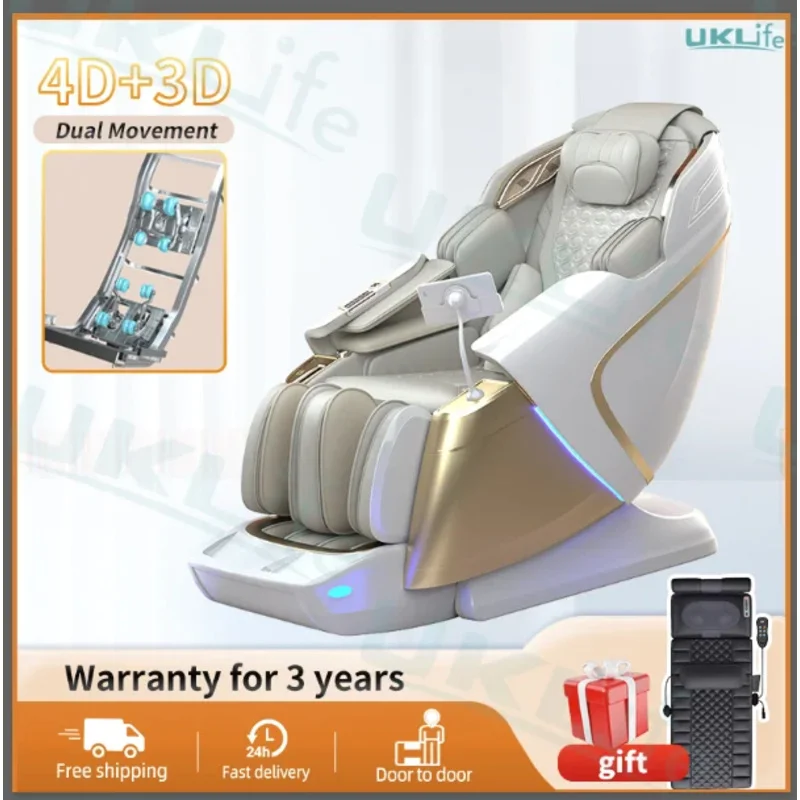 

3 Year Warranty Dual-core 4D SL-Track Zero Gravity full body Massage Chair Home 3D Thai Stretch Electric leg lift Massage Sofa