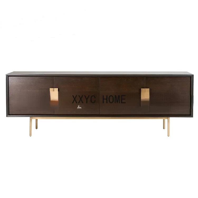 

Простой современный деревянный шкафчик для телевизора с изображением дерева, Роскошный домашний Аудиовизуальный шкаф с четырьмя дверцами