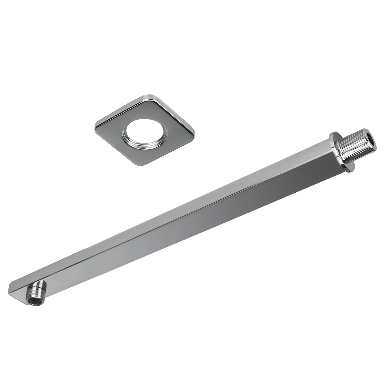 30cm/40cm Sliver/Black Shower Head Extension Arm 304 Stainless Steel Easy Installation Polished Chrome Bathroom Bracket Bar view 6