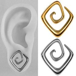 Vankula 2PCS New Spiral Simple Saddle Plugs Saddle Hangers for Stretched Lobe Ear Tunnels Gauges Plugs Piercing Body Jewelry