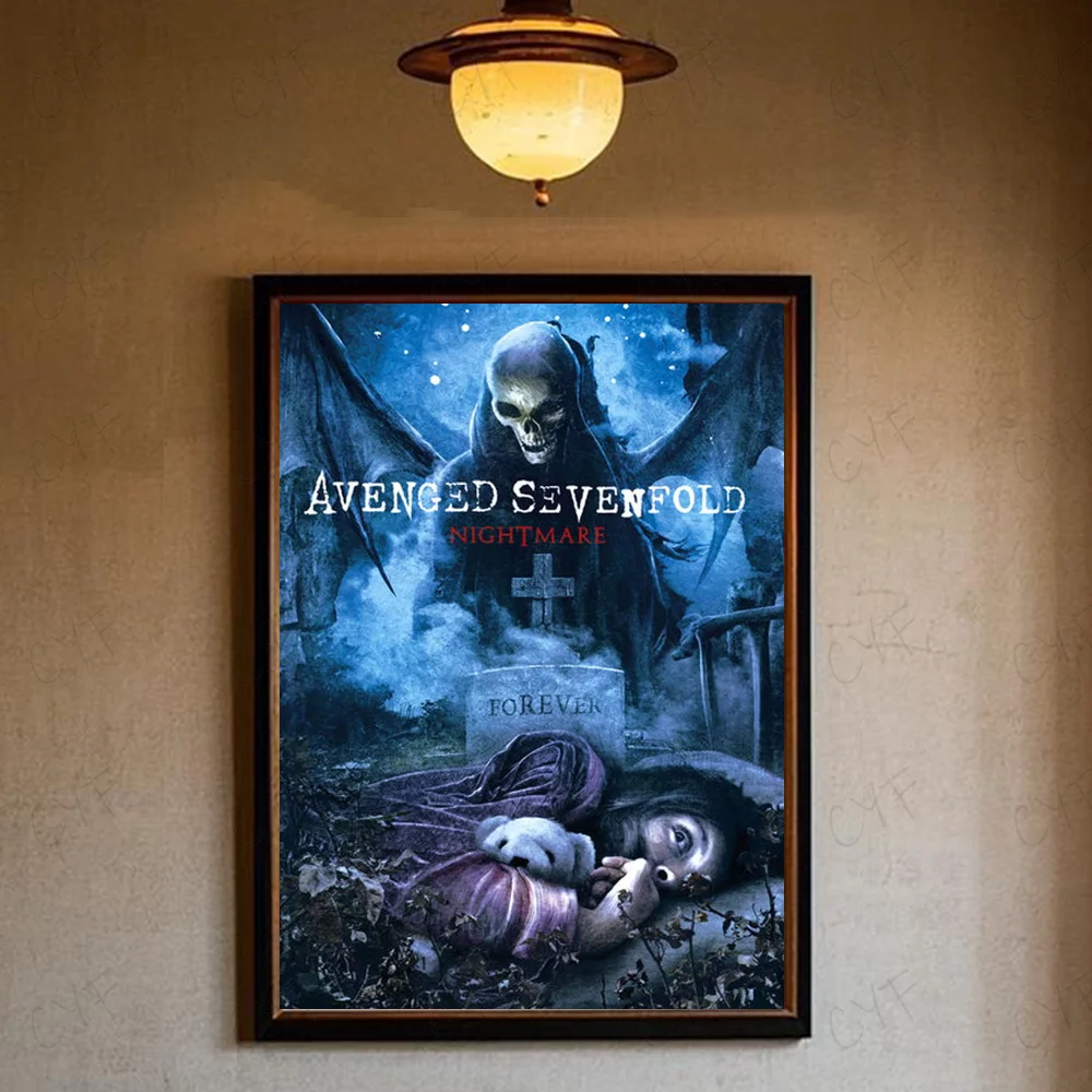 Avenged Sevenfold Poster vintage à suspendre sur toile pour chambre à coucher, salon, décoration murale 30 x 45 cm Avenged Sevenfold Poster vintage à suspendre sur toile pour chambre à coucher, salon, décoration murale 30 x 45 cm