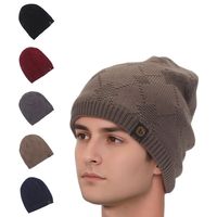 New Style Thicken Winter Warm Wool Cap Plush Cold-proof Beanie Hat Ear Protection Windproof Plush Warm Hat Outdoor