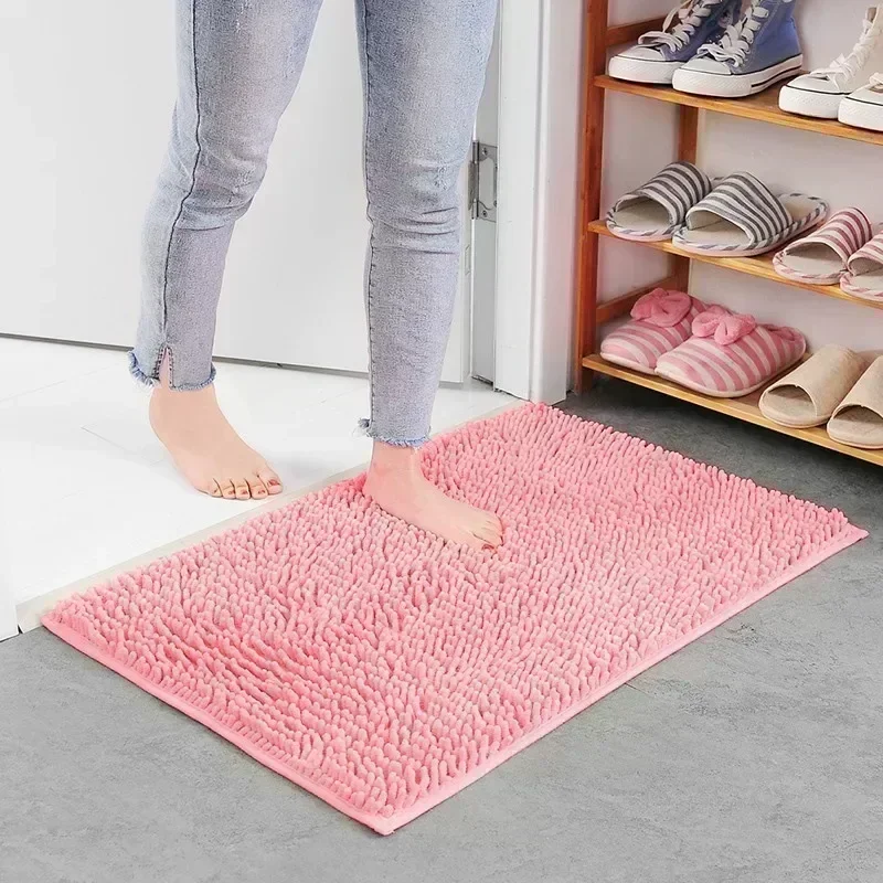 

living room door absorbent non-slip floor carpet bathroom mats skyblue