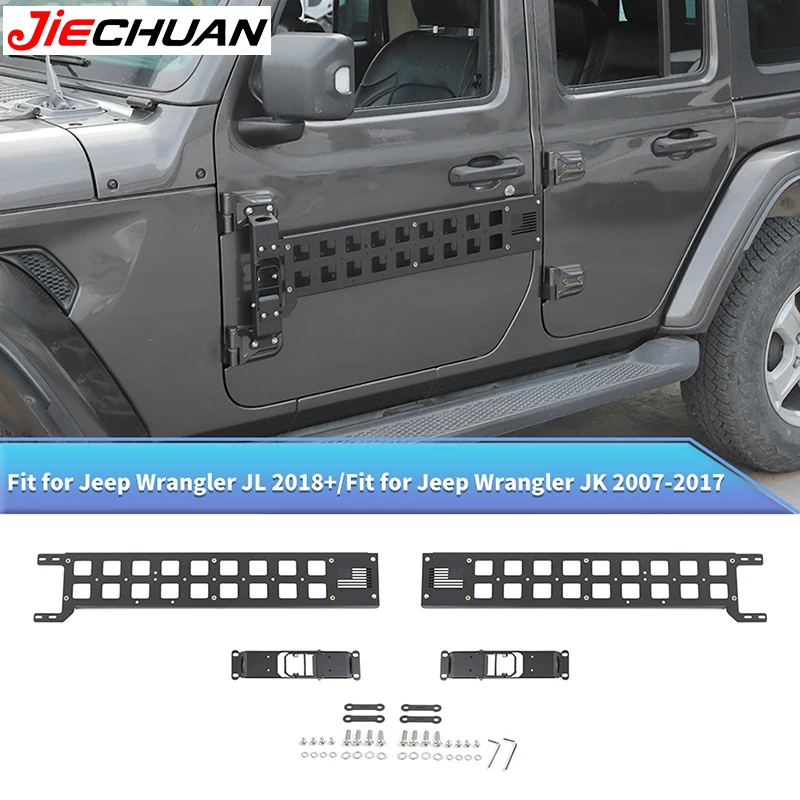 Metal Front Door Storage Rack Shelf Decoration For Jeep Wrangler JK For Wrangler JL 2018 up Car Exterior Accessories