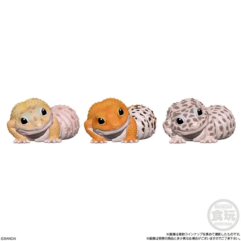 Bandai Brand New Genuine Simulated Animals Eublepharis Macularius Ambystoma Mexicanum Animal Hand Figure Tabletop Decoration Toy