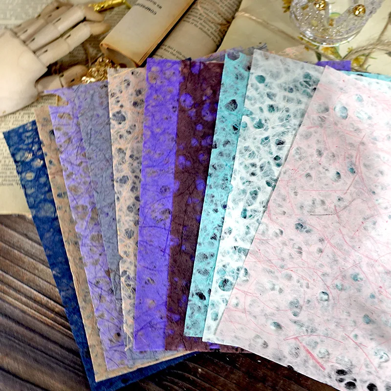 

10Pcs/pack Color Hollow Material Papers DIY Scrapbooking Aesthetic Decoration Collage Diary Album Journal Vintage Craft Paper