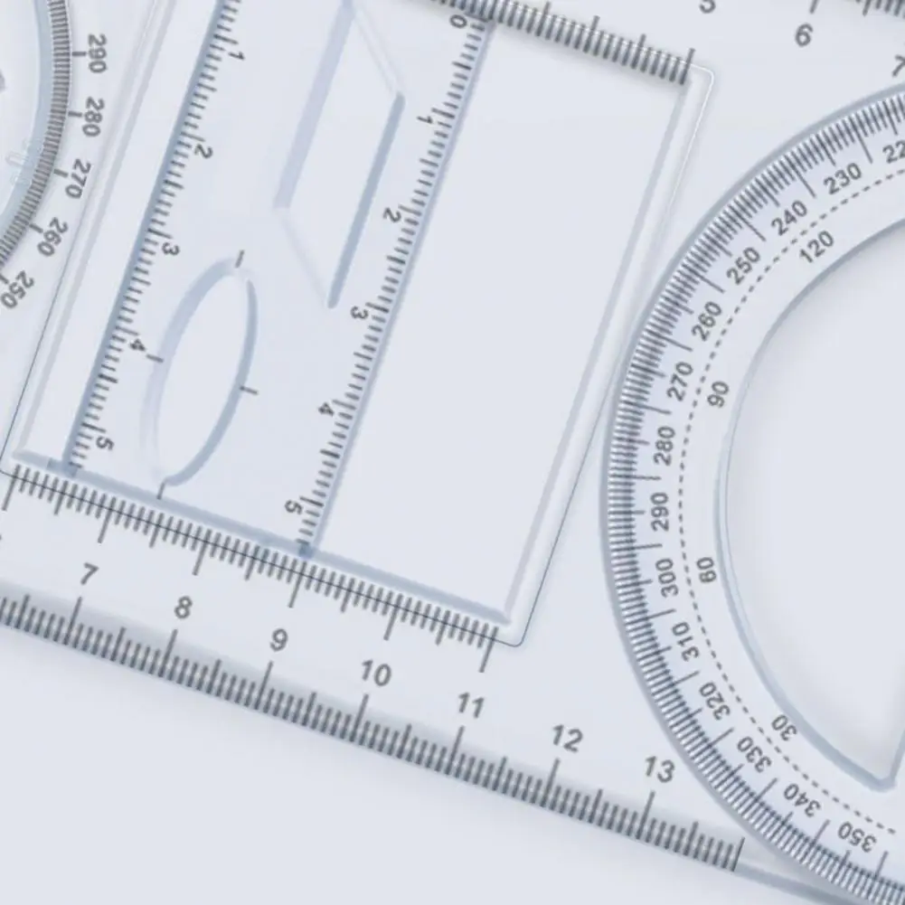 Movable Short Ruler Multi-functional Measuring Scale Versatile Geometric Ruler Scale Easy Sliding Stable Measuring for School