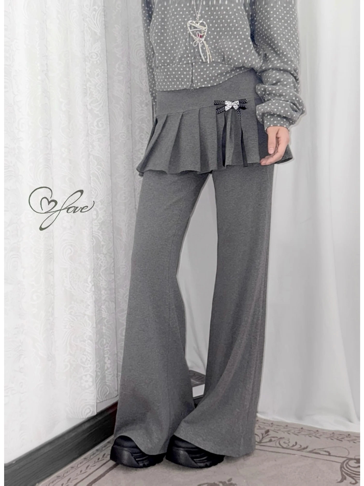 

Винтажные корейские плиссированные расклешенные вязаные повседневные брюки Casper970: универсальные, удобные, мягкие, подходят для прогулок