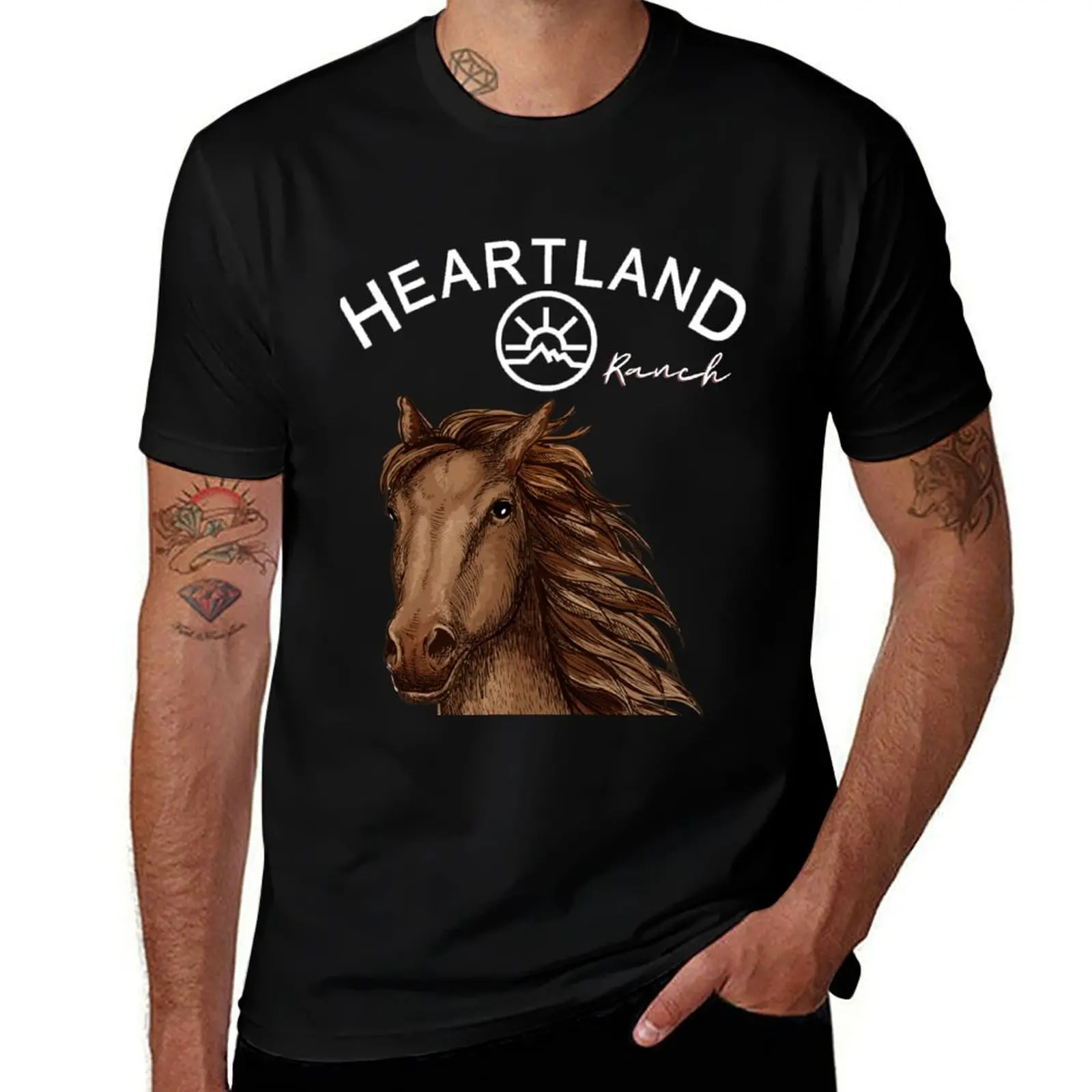 Heartland Ranch, Heartland Horse T-Shirt Big and Tall Loose Fit T-Shirt