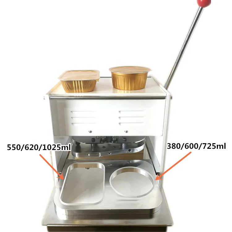 

ATW Aluminum Square and Round Foil Lid Food Container Sealing Machine