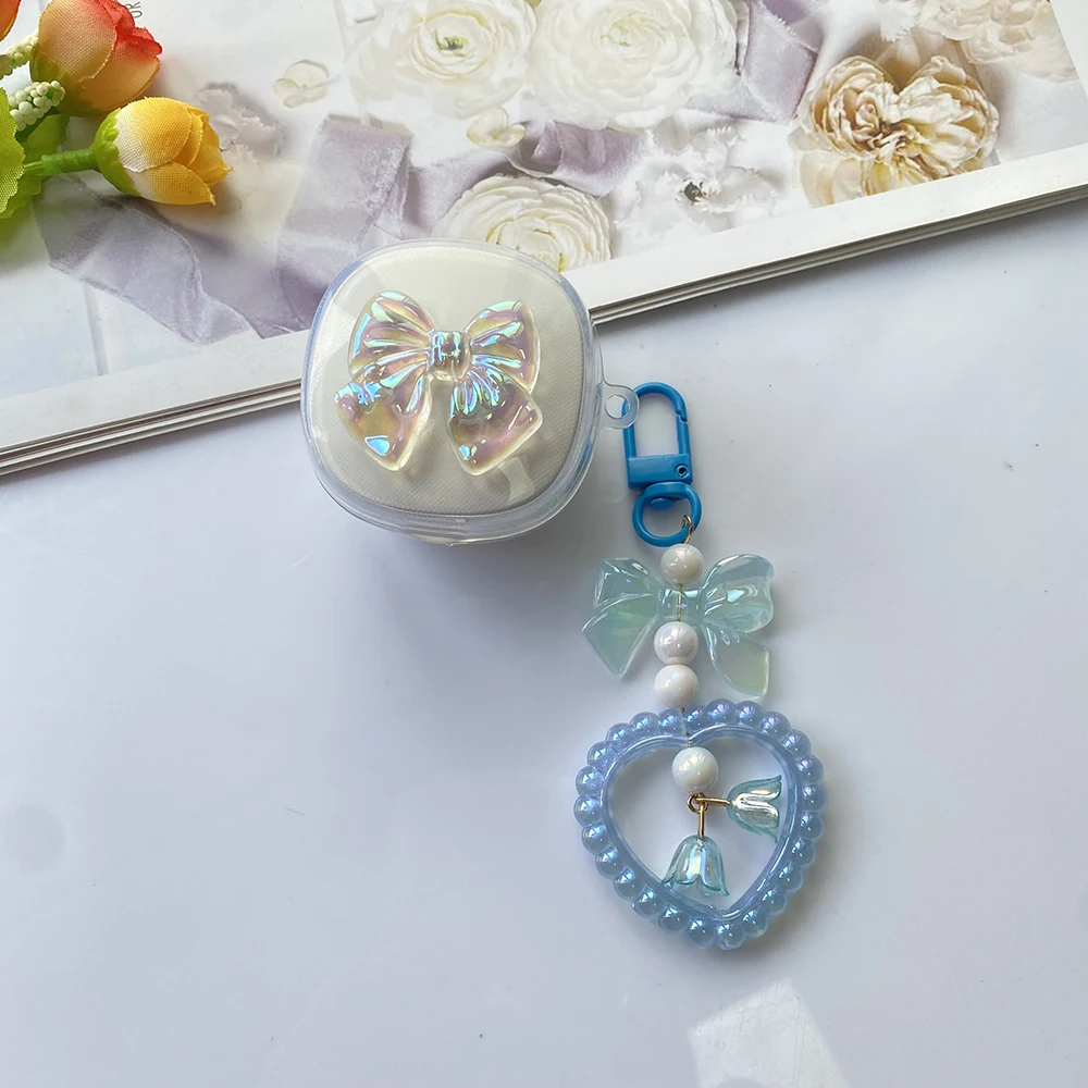 حافظة شفافة لطيفة على شكل حب لهاتف سامسونج جالاكسي Buds 2 Pro /Buds Live / FE غطاء سيليكون لسماعات Galaxy Buds Live #5