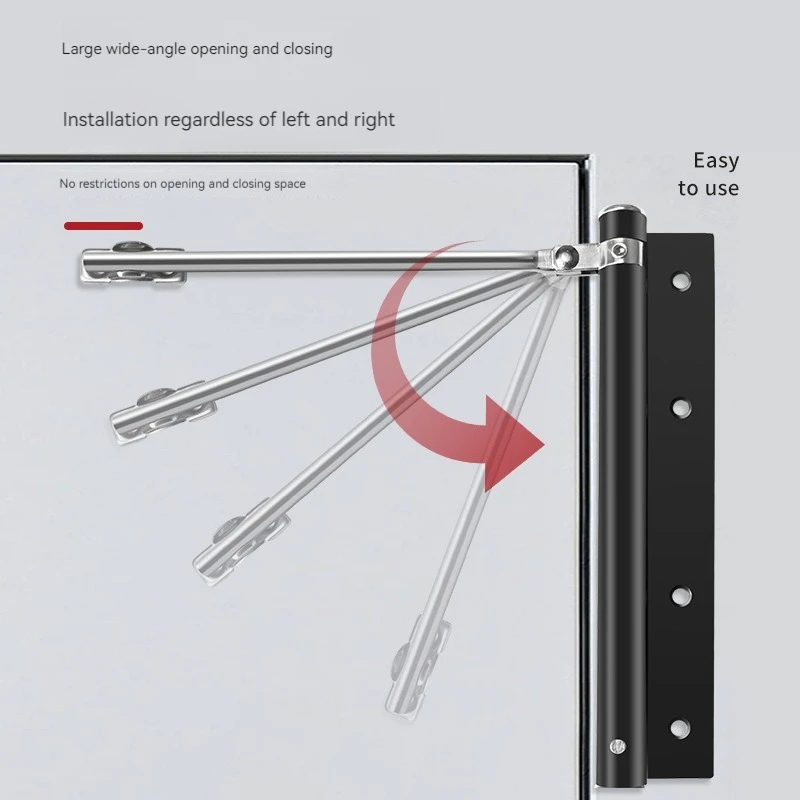 6 PCS fire-resistant door closer buffer hydraulic automatic door closer household 90 degree positioning lightweight door closer