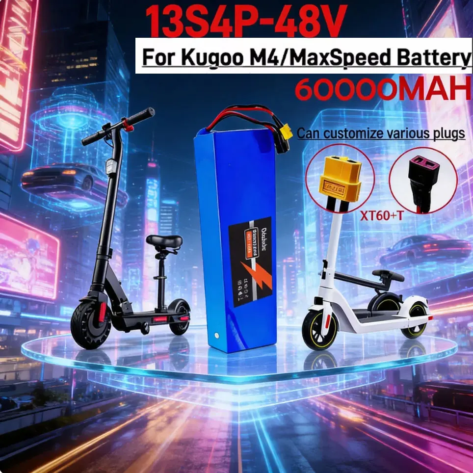 13S4P 48V 60Ah 2000 Watt 18650 Lithium-Ionen-Akku für Kugoo M4/M4Pro/M5/M5Pro Elektroroller-Akku