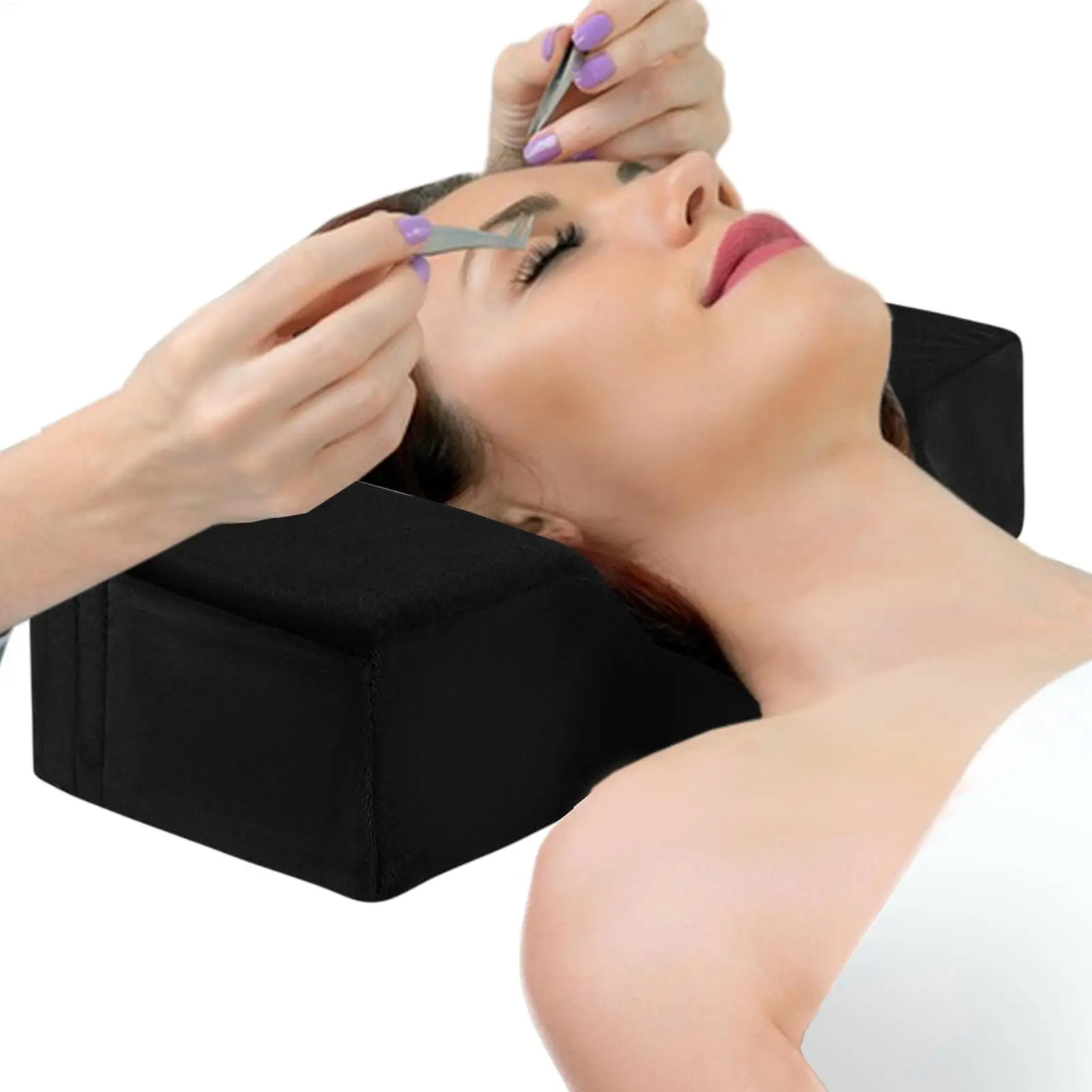 Wimpernkissen Nackenkissen für Wimpernverlängerung Schönheitssalon Wimpern-Transplantation Zervikales Kissen mit Taschen Rücken- und Nackenstütze