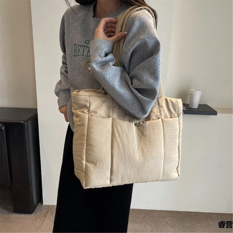 Handbag Nylon Bag Large Capacity Shopping Bag Versatile Shoulder Bag for Girl Women Fashion Trendy Bag School Book Bags