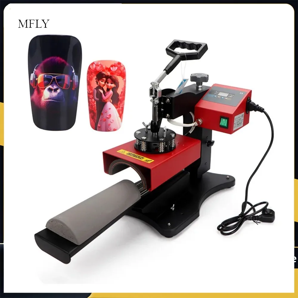

220V Manual Knee Pad Heat Transfer Printing Machine New Condition Sublimation Football/Soccer Shin Guard Machine with Pen Usage