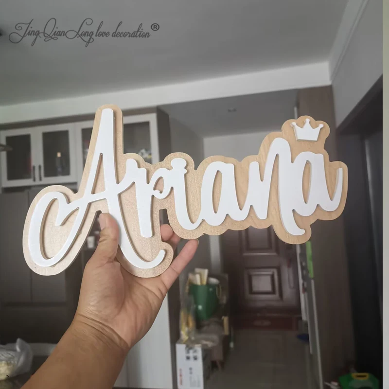 Personalized Baby Nursery Wall Sign, Wooden Newborn Girl Sign, Custom Name Sign, Wooden Newborn Gift, Boho Nursery Sign