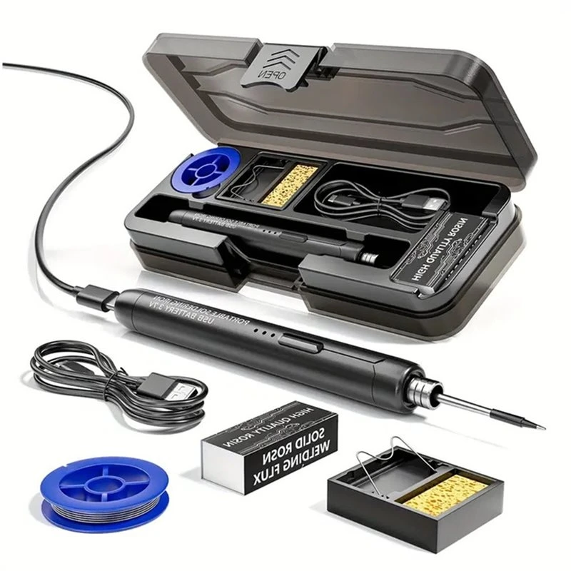 ABNM Soldering Iron Kit Type-C Interface Wireless Soldering Iron Kit Adjustable Temperature Welding Tool