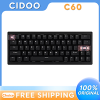 CIDOO C60 E-sports magnetic axis keyboard aluminum alloy wired Gaming hot swap silent fearless contract game RT dedicated Gasket