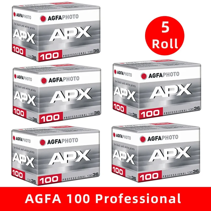 1 3/5 rollos AGFA APX 100 135 mm Película profesional ISO 100 en blanco y negro 36 exposición por rollo para 135 cámaras de película (2025)