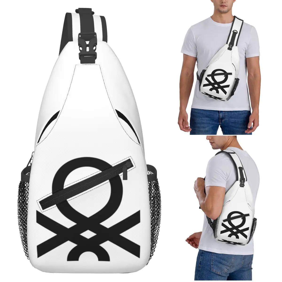 

United Colors Of Benetton нагрудная сумка, мужской рюкзак через плечо, нагрудная сумка, дорожный походный рюкзак, сумка на плечо