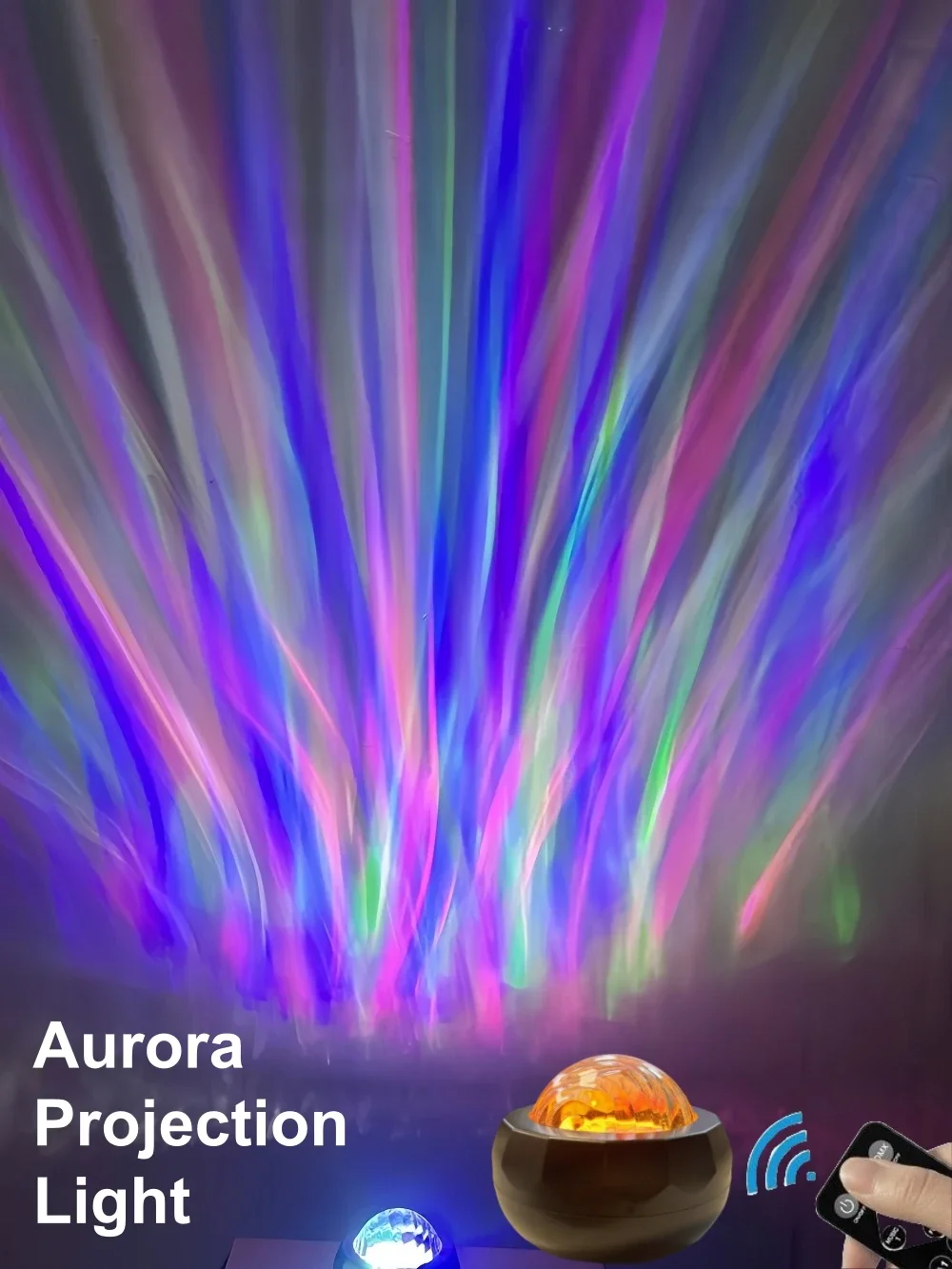 

USB Aurora LED Starry Ceiling Projection Lamp Auto Rotating Music Sync Stage Decor Night Light Remote Control Home Theater Light