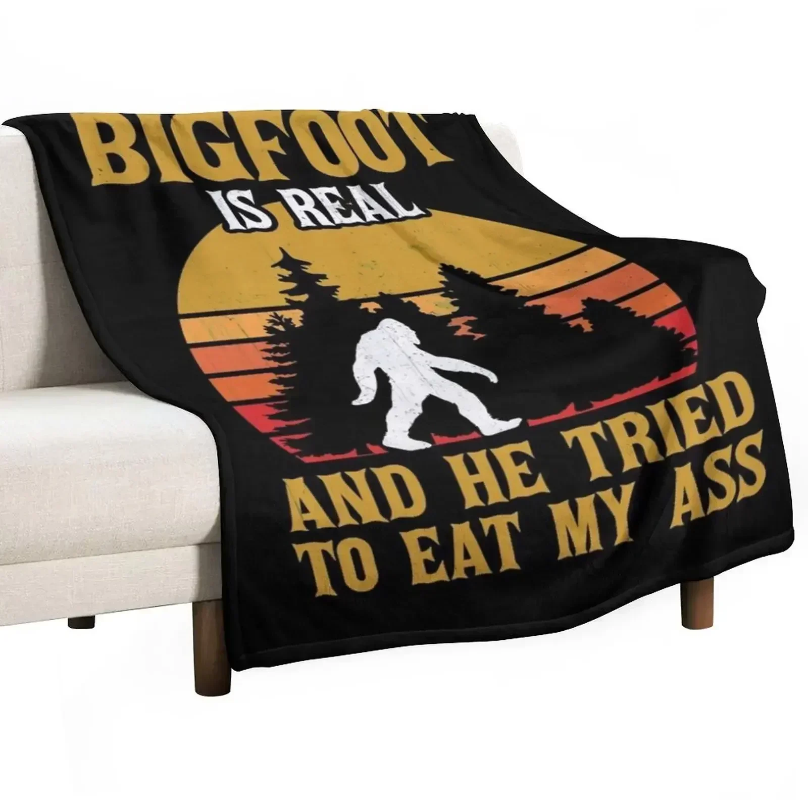 Bigfoot Sasquatch Gift Throw Blanket Weighted Thin Blankets For Bed Plaid on the sofa Nap Blankets