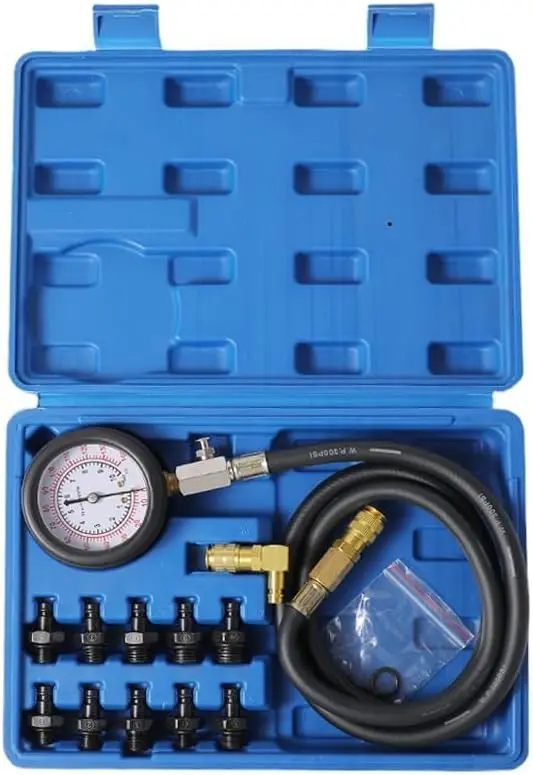

Oil Pressure Tester Kit 0-140 PSI for Car Truck - Blue
