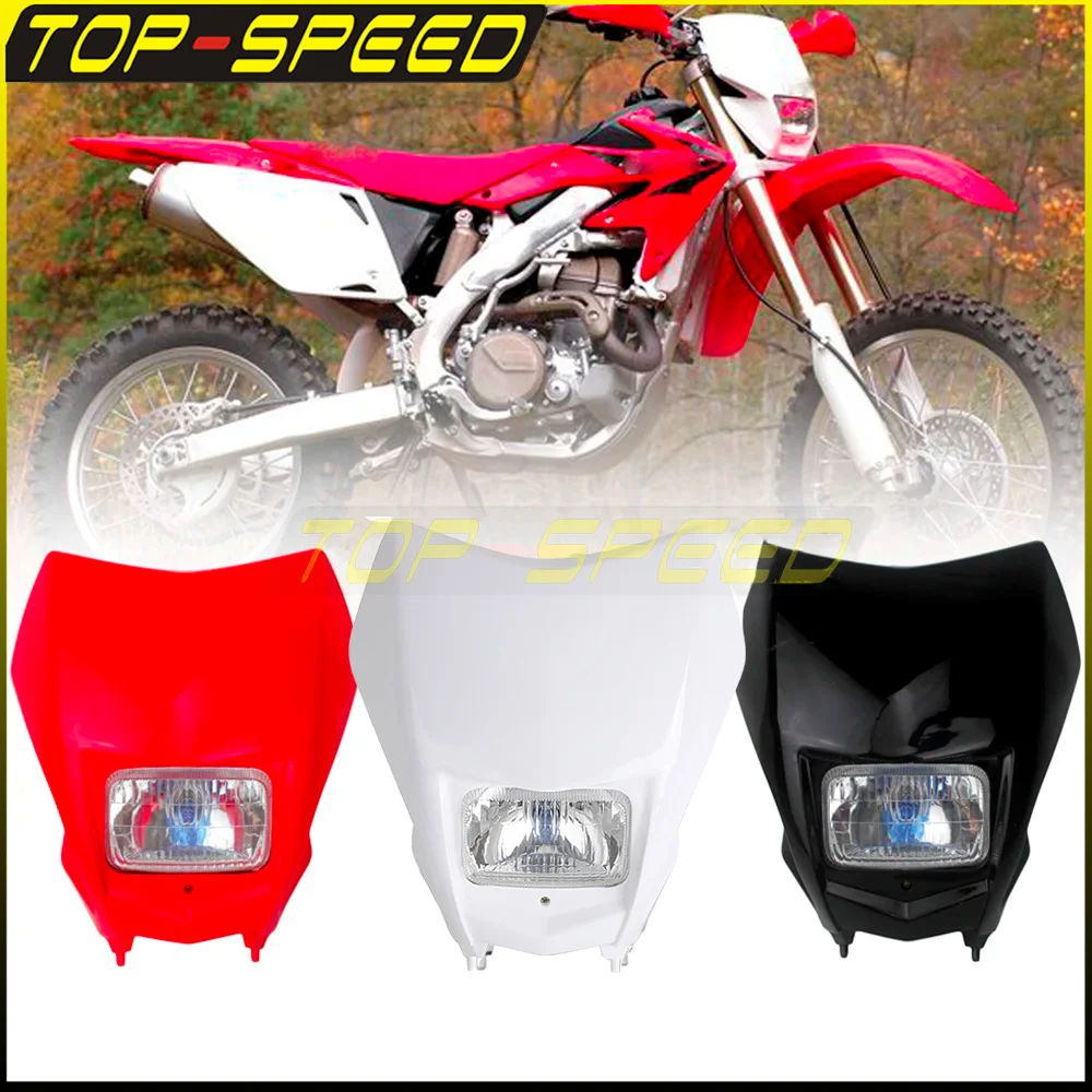 Universal Motocross Enduro MX Headlight Front Light Mask for Honda CRF450 CRF250 CRF230 CRF125 CRF150 CRF110 WR TTR KXF EXC SX