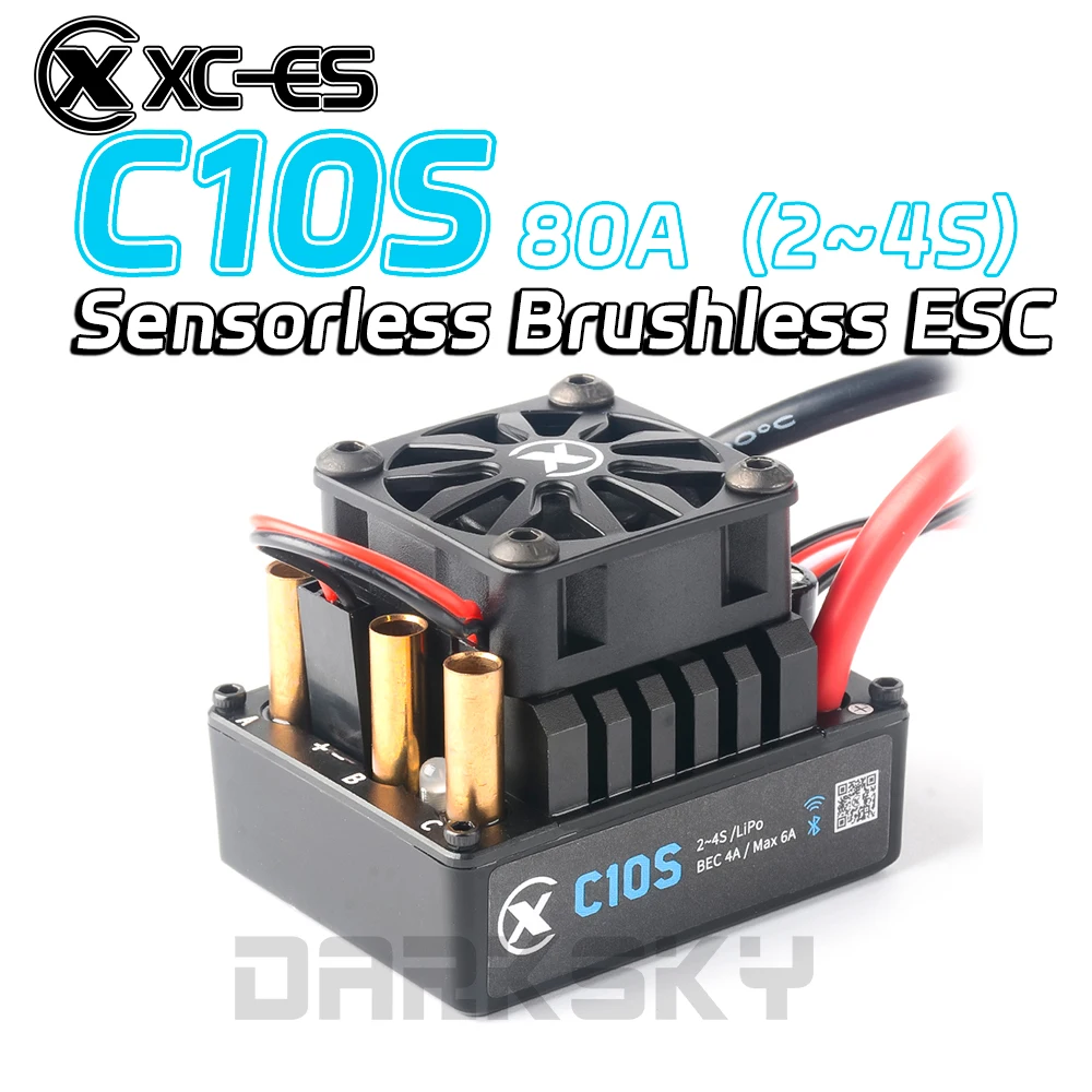 

XC C10S 80A Brushless ESC 2-4S LiPo Battery for 1/10 RC Model Car Truck Buggy On-Road Racing Accessories
