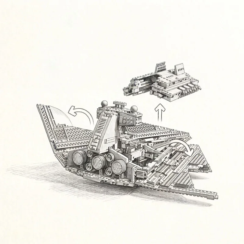 New Home assembly Navy75394 Stormtrooper Destroyer Cruiser Fighter Dark Fleet Home Decoration Men and Women holiday Gifts view 3