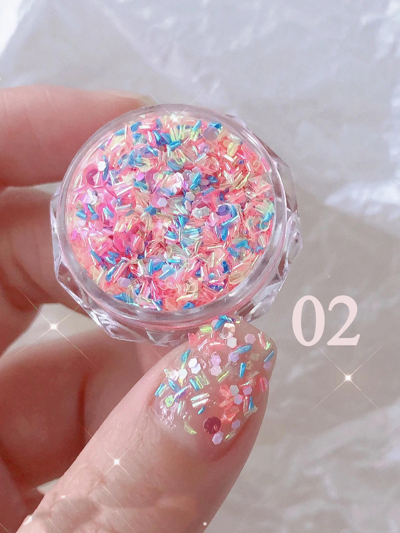 1 PCS /5 PCS three-dimensional colorful nail art accessories, cute and versatile three-dimensional nail art sequin partic