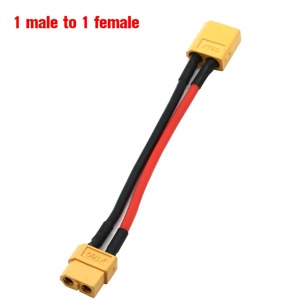 XT60 Paralleler Batterieanschluss Stecker/Buchse Kabel Dual Extension Y Splitter/ 3-Wege 14AWG Silikondraht für RC Batteriemotor