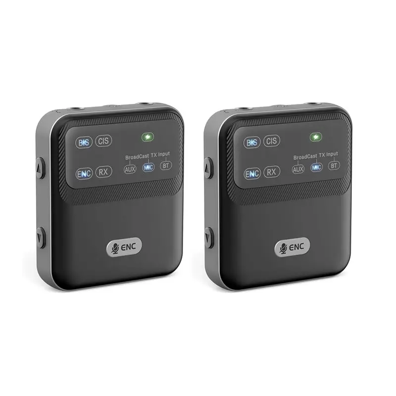 

A99E-Bluetooth 6.0 Transmitter Receiver 2-In-1 Audio Adapter 3.5Mm AUX With Clip Long Battery Life For Tours And Classes