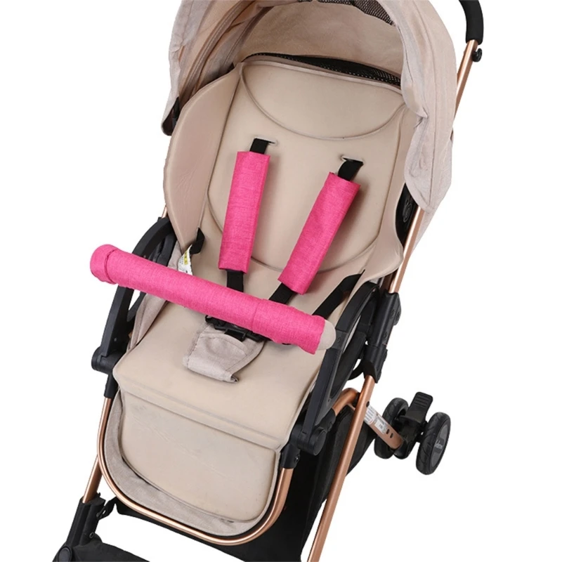 

Universal Stroller Handlebar Cover Snap Closure Stroller Armrest Sleeve Cover with Sticky Strap Baby Stroller Accessories