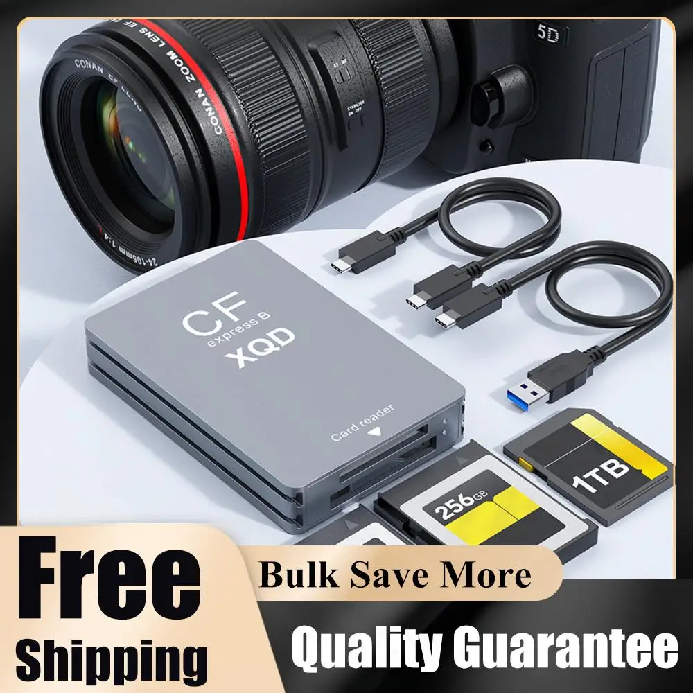 

Устройство для чтения карт CFexpress XQD SD со скоростью 10 Гбит/с и адаптером USB C на USB A/C для профессиональных кинематографистов и создателей контента
