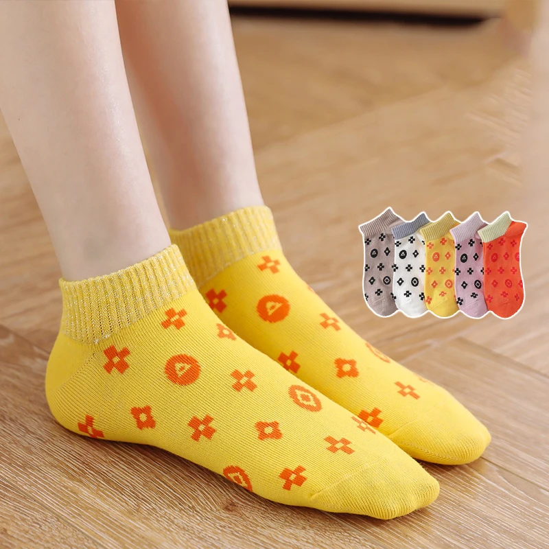 Fashion Women Cotton Short Socks Low Tube INS Style Students Girls