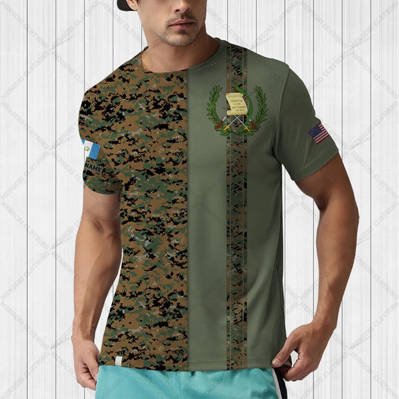 Personalized Guatemala Symbol Camouflage Tees Summer Cool Sportswear Men's Fashion Loose Oversized T-shirts Short Sleeves Tops