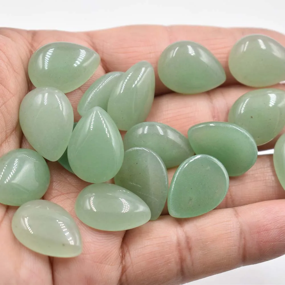 Kostenloser Versand 30 Stück/Los Großhandel 15x20mm verschiedene Naturstein-Wassertropfen-CAB-CABOCHON-Perlen für die Herstellung von Schmuckzubehör. – Detail 2