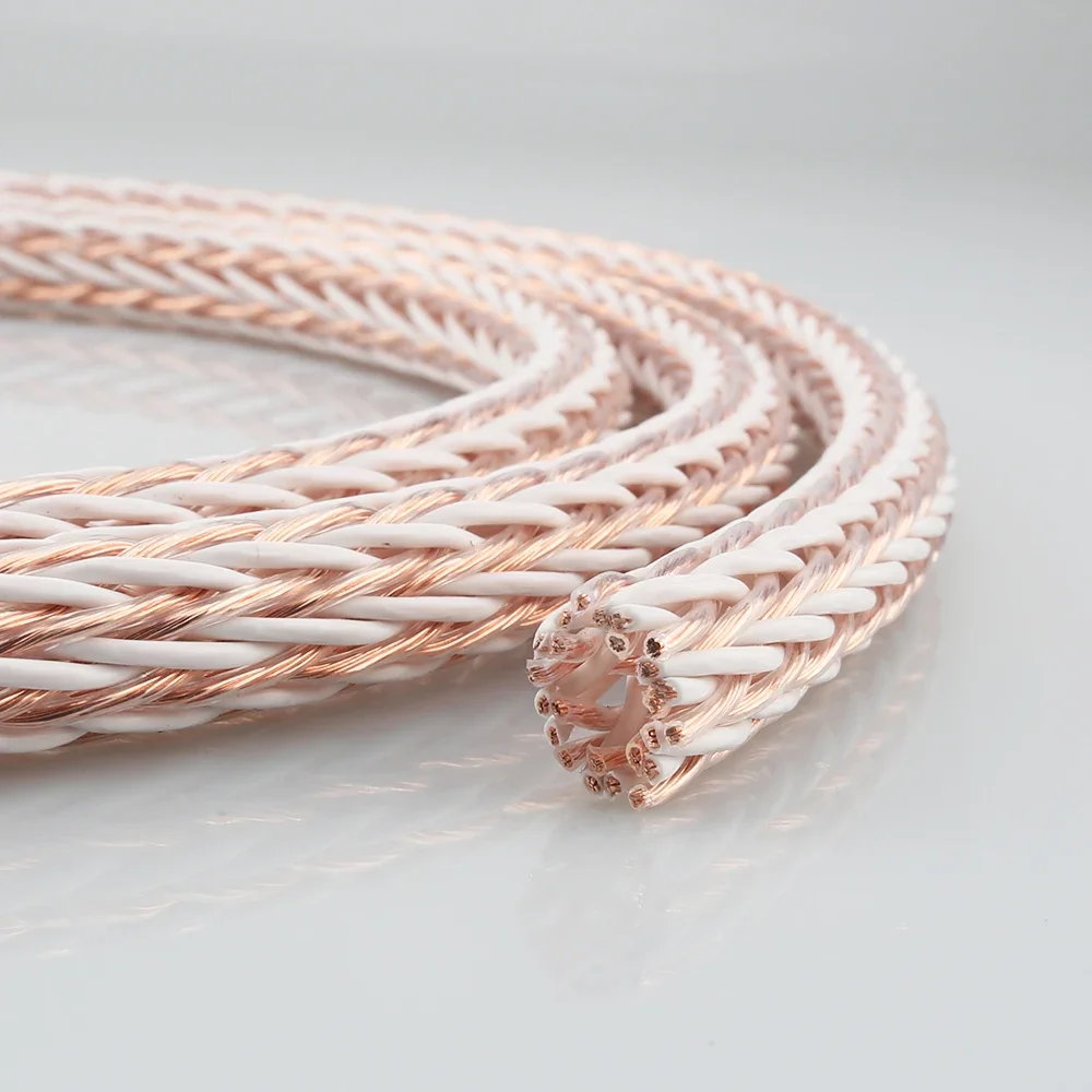 24 النوى 12TC عالية النقاء OCC سلك كابل مكبر الصوت سلك الطاقة لمكبر الصوت مكبر للصوت CD مشغل ديفيدي القرص الدوار