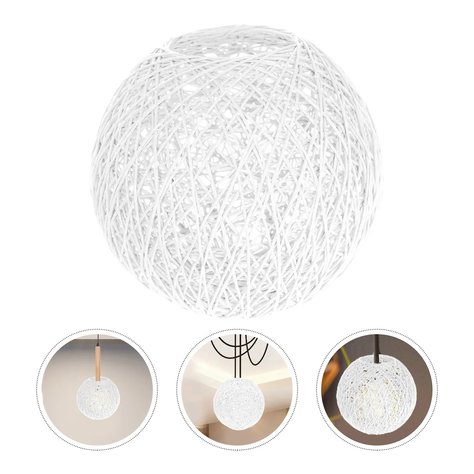 

Boho Rustic Round Lampshade For Pendant Ceiling Floor Table Light Soft Warm Lighting Craft Lampshades Home Office Decor