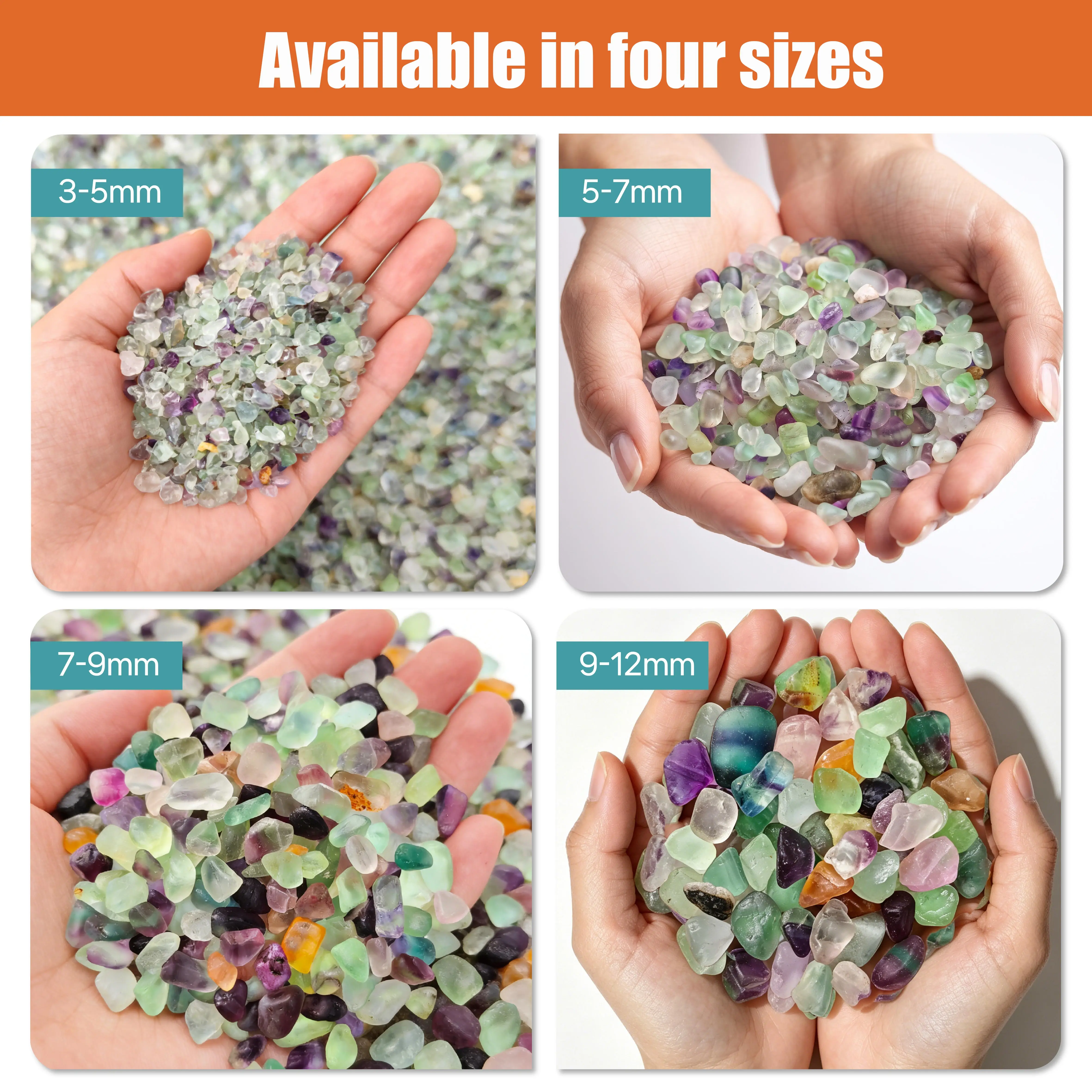 360g Natural Fluorite Fragments Crystal Succulent Plant Fillers, Flower Pots And Vases Decorative Mineral Pebbles, Aquarium Gravel, Aromatherapy Diffuser Filler, Suitable for aquariums, landscaping, vase fillers, succulents, cactus potted plants - view 5