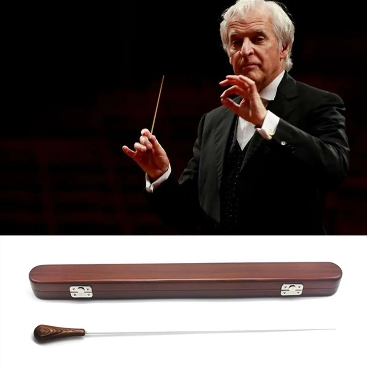 ABJV High-End Cloud Mountain Wood Conducting Case, Music Conducting Box