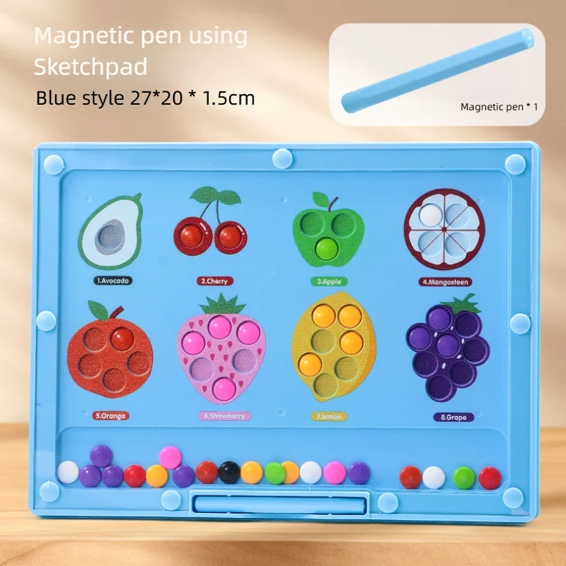 Prancheta de desenho magnética infantil para exercício de concentração e imaginação um quebra-cabeça magnético brinquedo educativo para mental enl