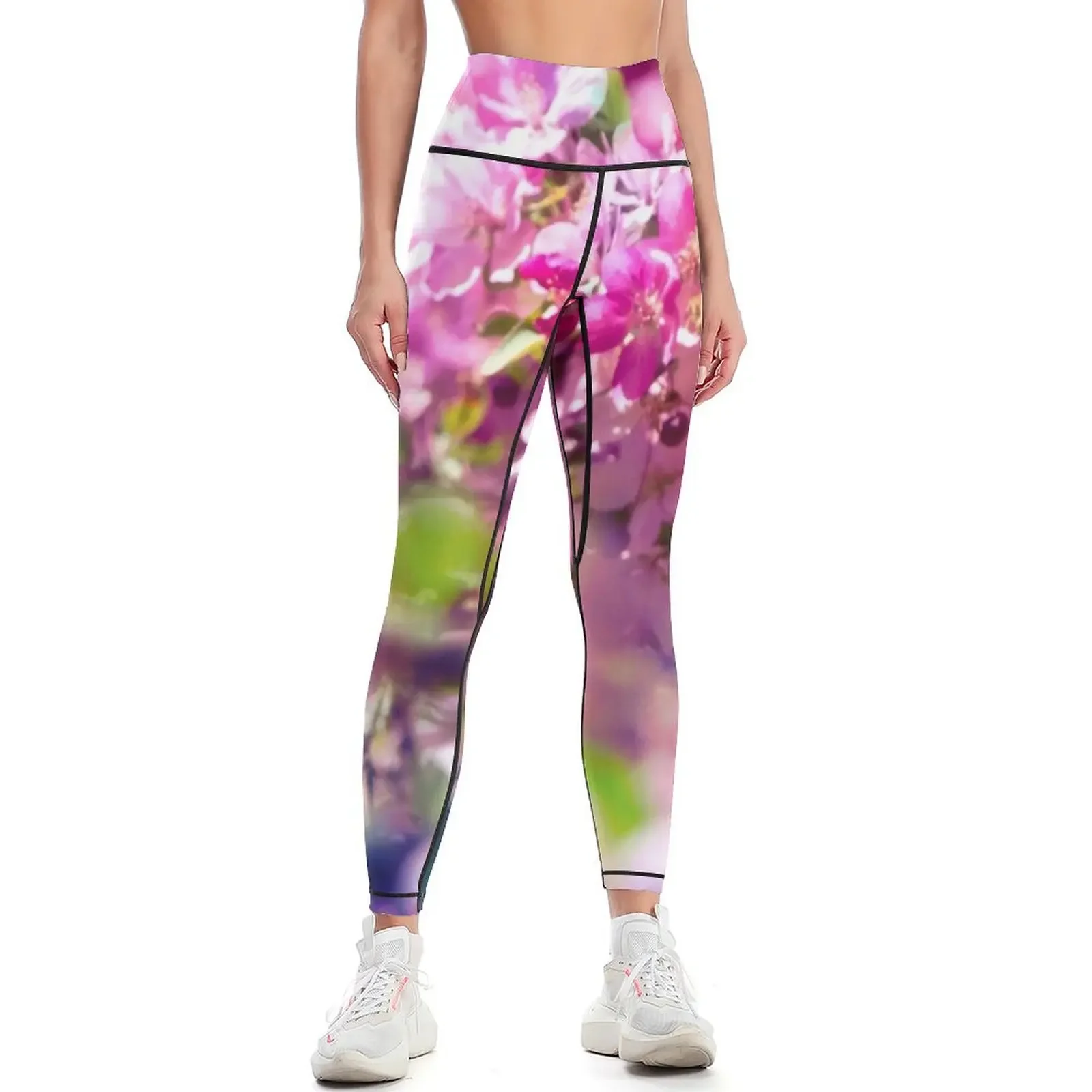 Cherry Blossom Magic Portal Leggings Clothing fitness gym pants Womens Leggings